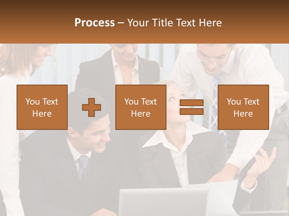 Woman Businessteam Office PowerPoint Template