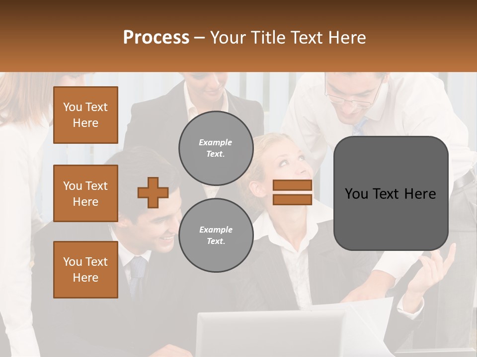 Woman Businessteam Office PowerPoint Template
