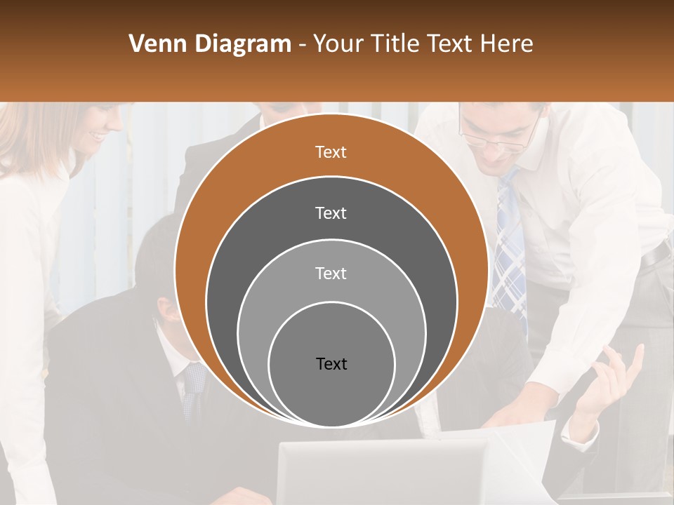 Woman Businessteam Office PowerPoint Template