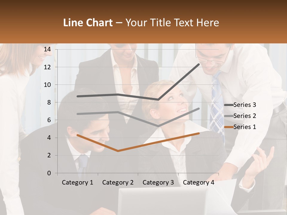 Woman Businessteam Office PowerPoint Template