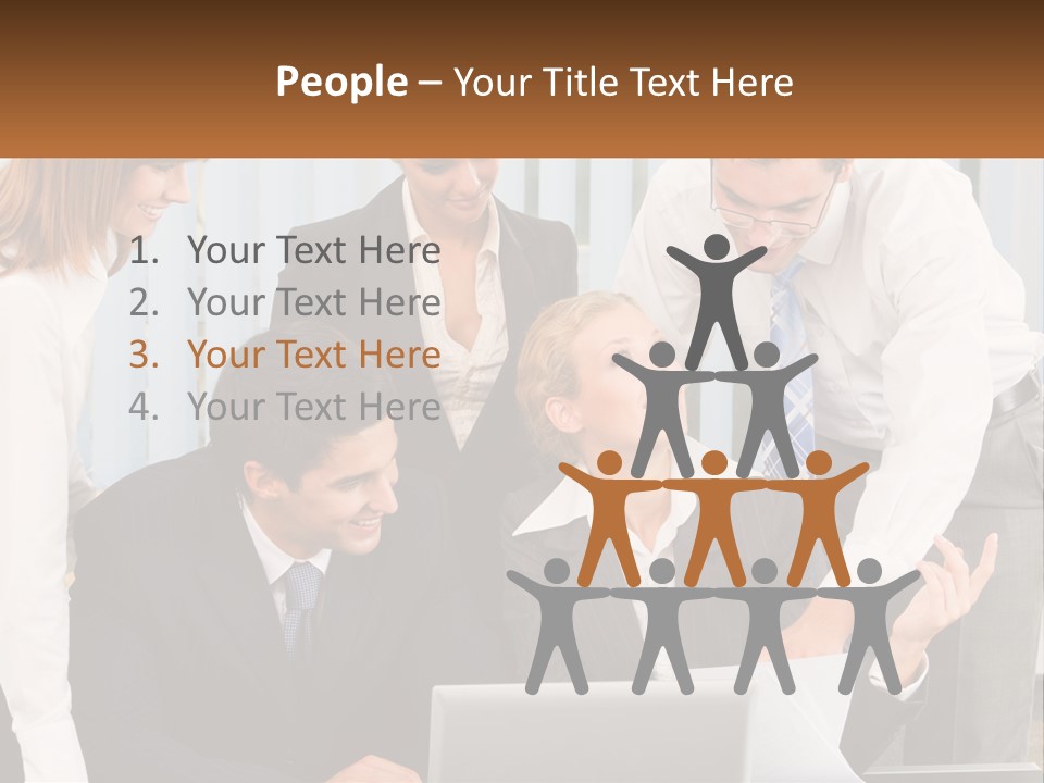 Woman Businessteam Office PowerPoint Template