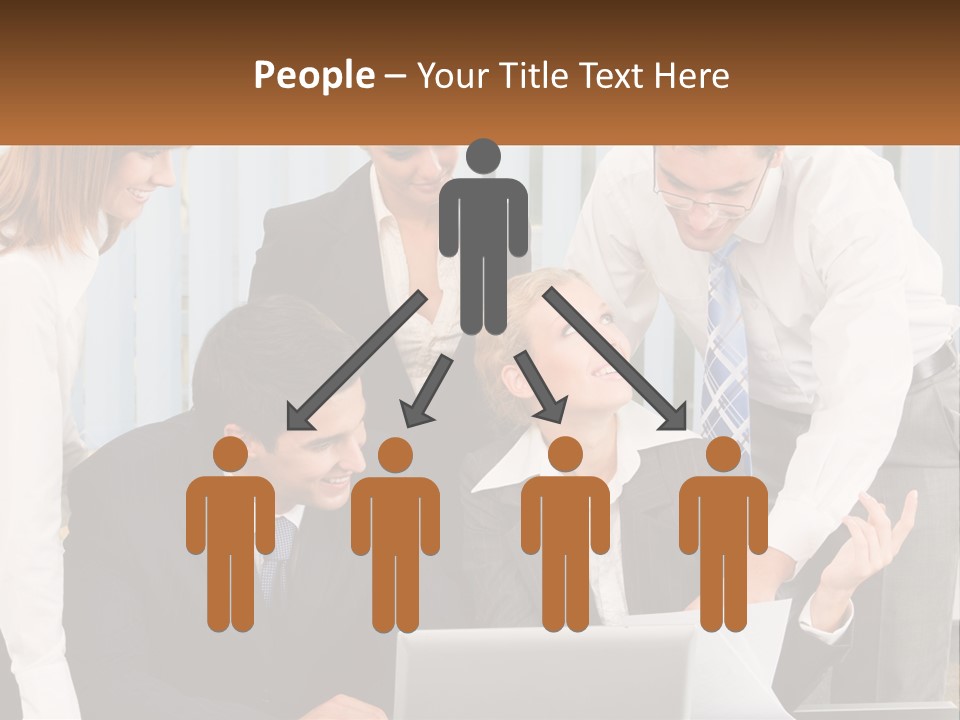 Woman Businessteam Office PowerPoint Template