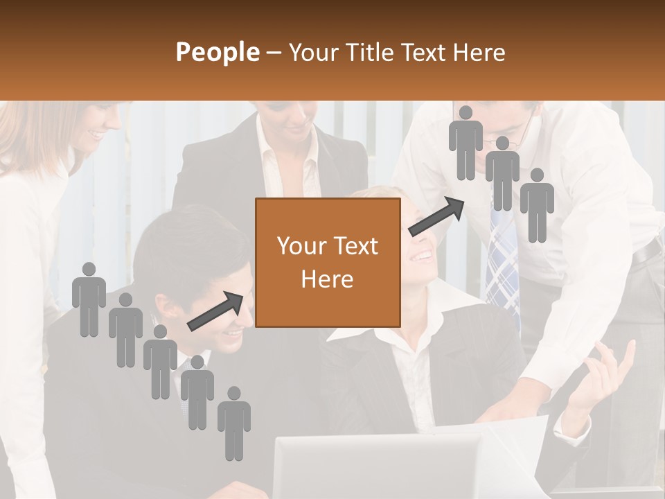 Woman Businessteam Office PowerPoint Template