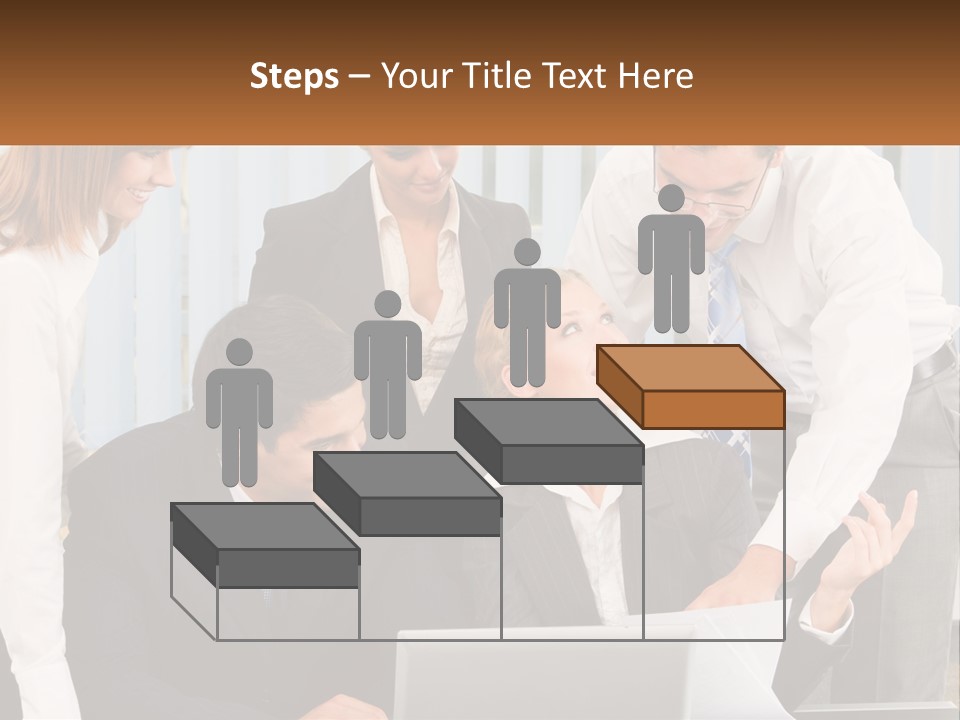 Woman Businessteam Office PowerPoint Template