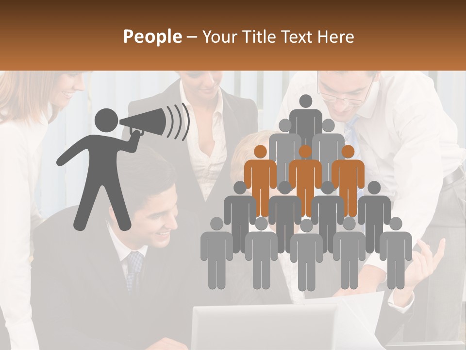 Woman Businessteam Office PowerPoint Template