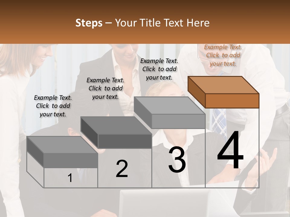 Woman Businessteam Office PowerPoint Template