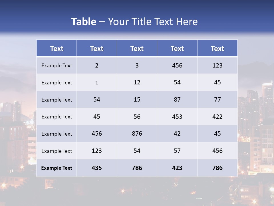 A City At Night With The Lights On And Fog In The Air PowerPoint Template