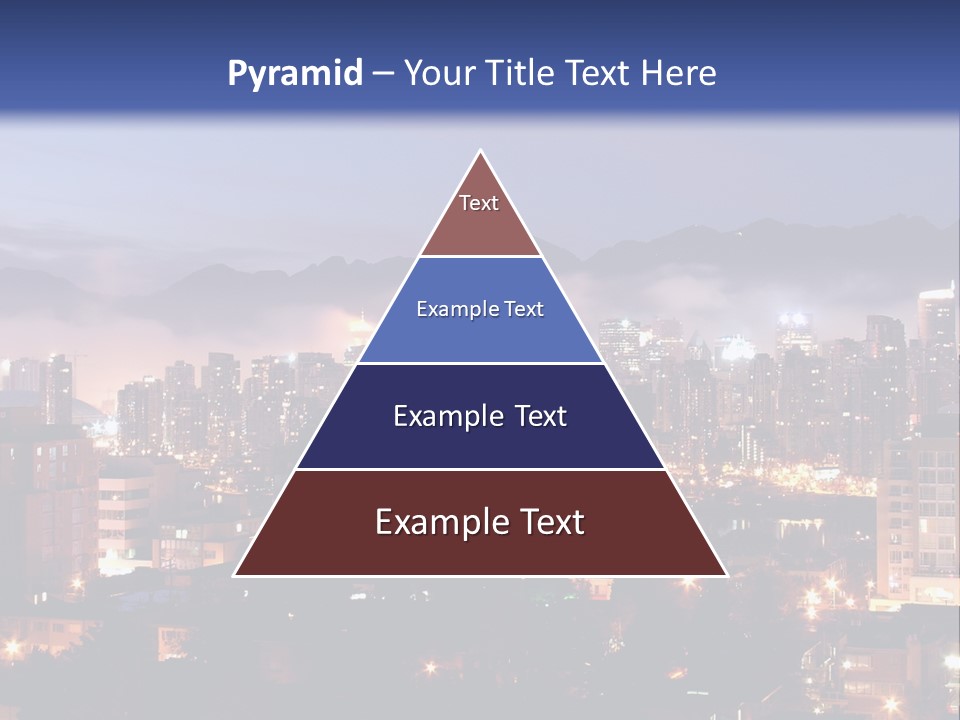 A City At Night With The Lights On And Fog In The Air PowerPoint Template