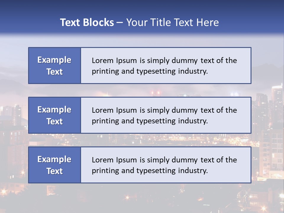 A City At Night With The Lights On And Fog In The Air PowerPoint Template