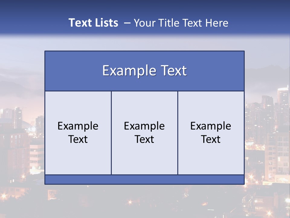 A City At Night With The Lights On And Fog In The Air PowerPoint Template