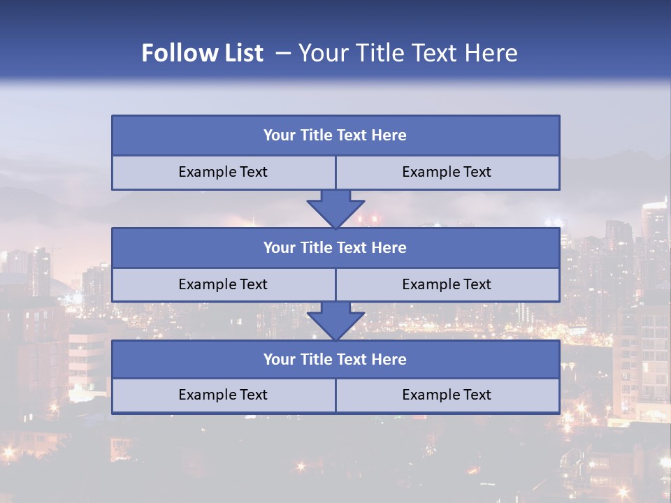A City At Night With The Lights On And Fog In The Air PowerPoint Template