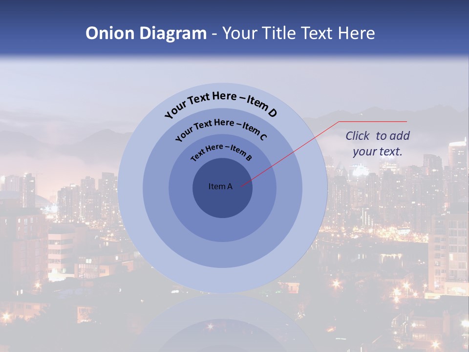 A City At Night With The Lights On And Fog In The Air PowerPoint Template