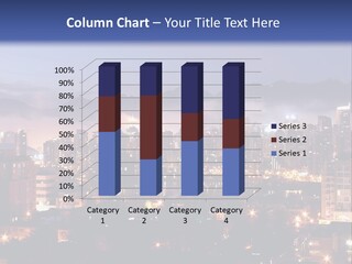 A City At Night With The Lights On And Fog In The Air PowerPoint Template