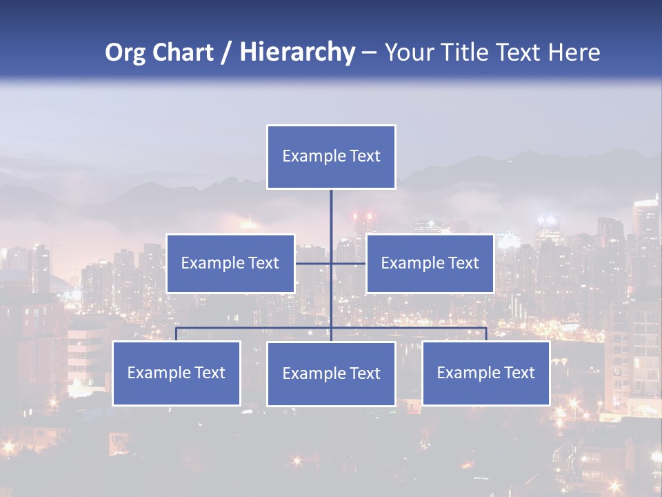 A City At Night With The Lights On And Fog In The Air PowerPoint Template