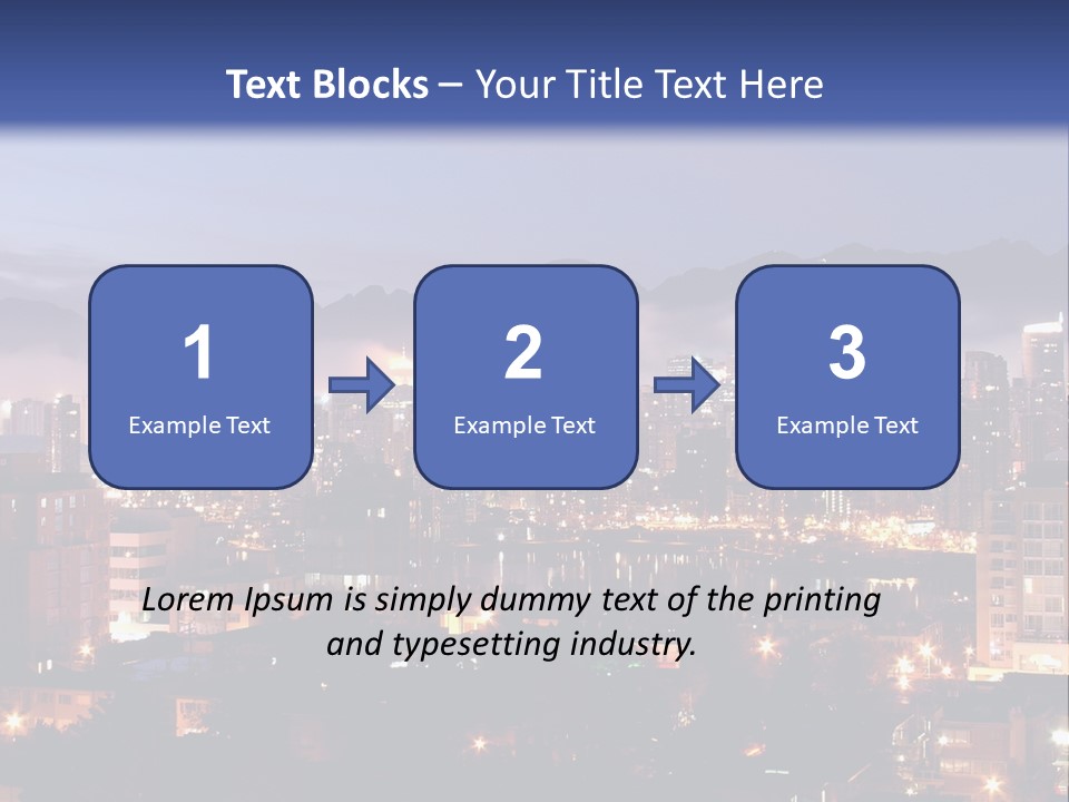 A City At Night With The Lights On And Fog In The Air PowerPoint Template