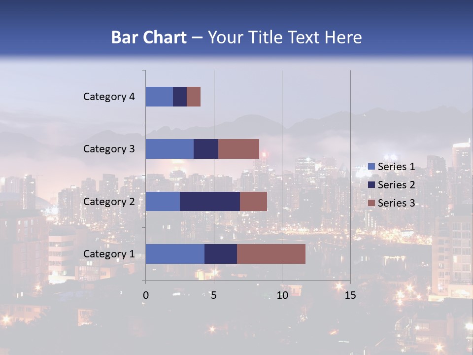 A City At Night With The Lights On And Fog In The Air PowerPoint Template