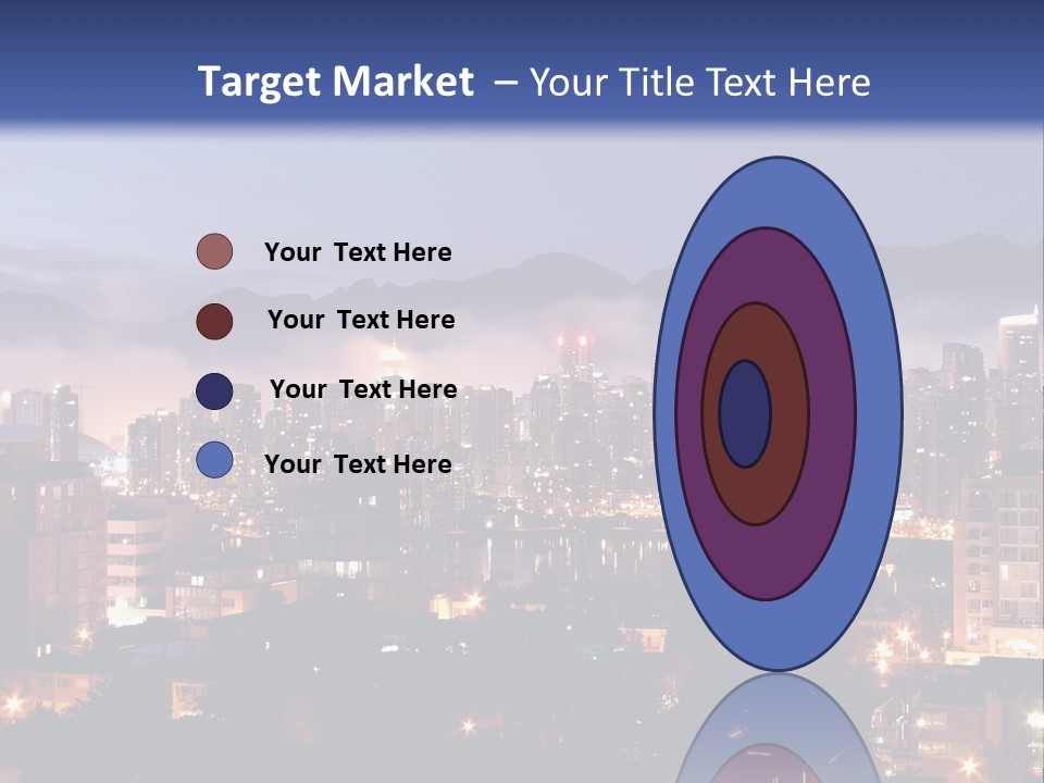 A City At Night With The Lights On And Fog In The Air PowerPoint Template