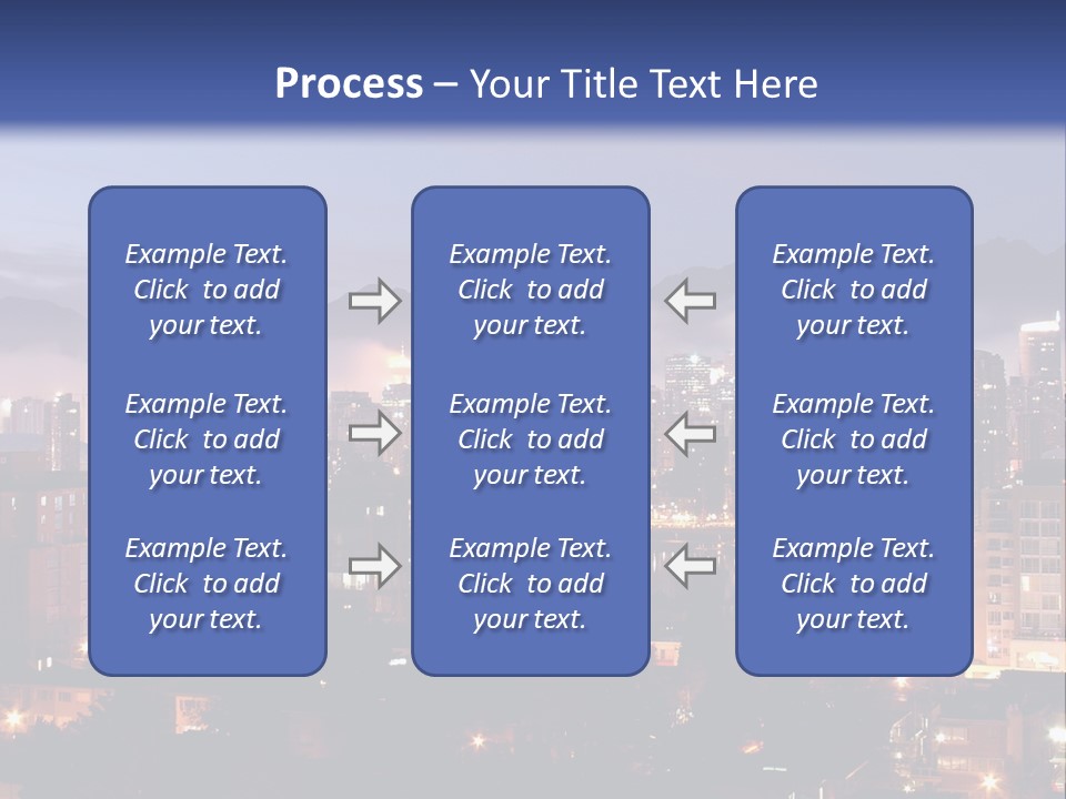 A City At Night With The Lights On And Fog In The Air PowerPoint Template