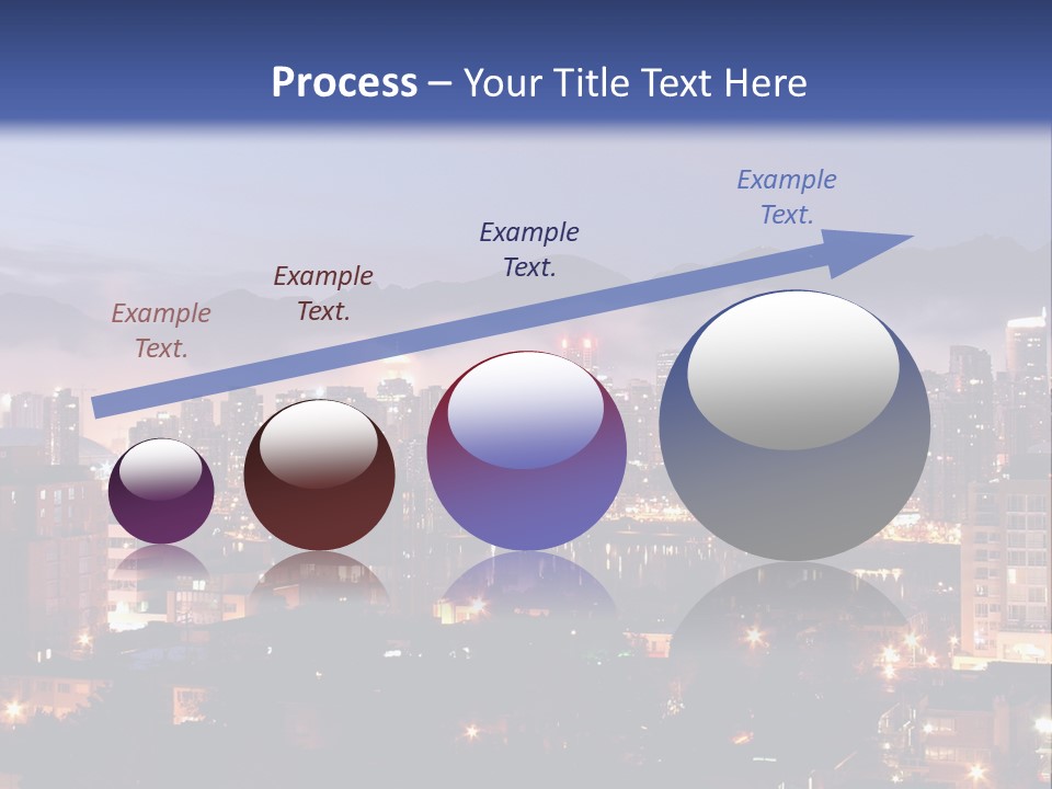 A City At Night With The Lights On And Fog In The Air PowerPoint Template