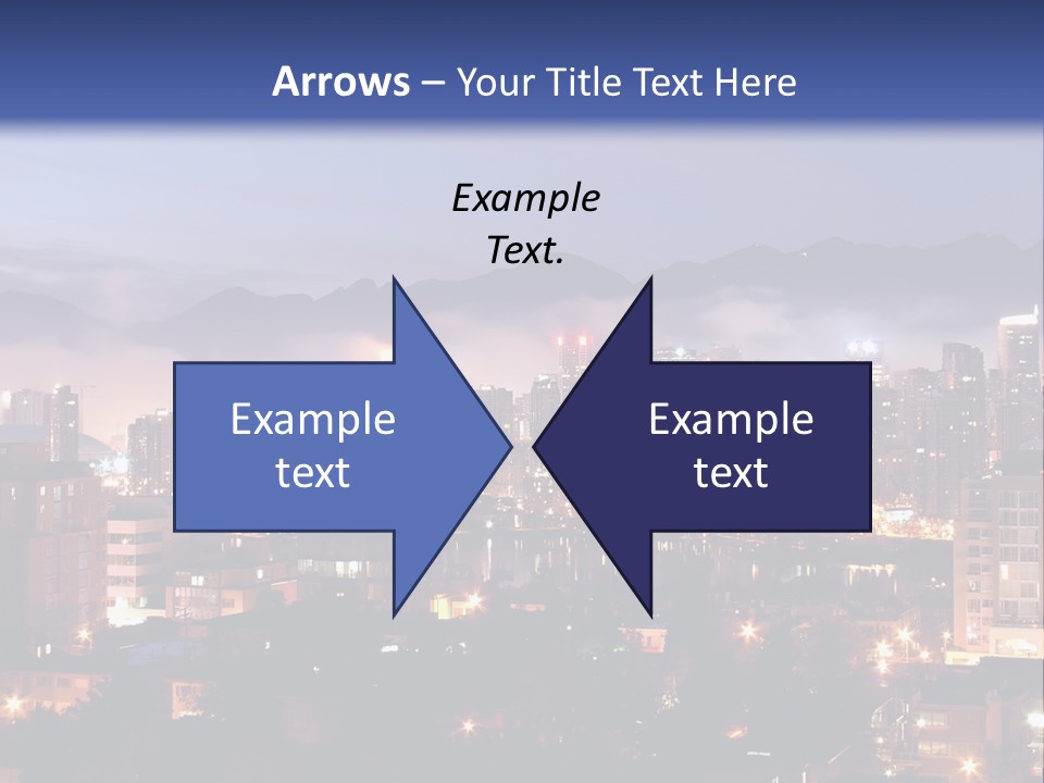 A City At Night With The Lights On And Fog In The Air PowerPoint Template