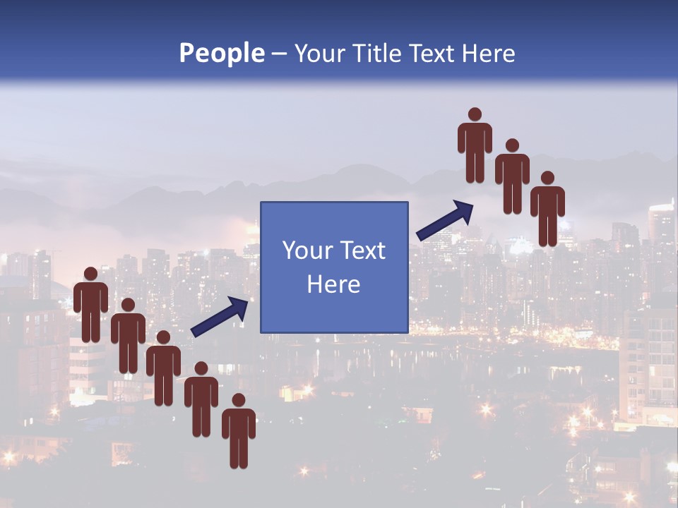 A City At Night With The Lights On And Fog In The Air PowerPoint Template