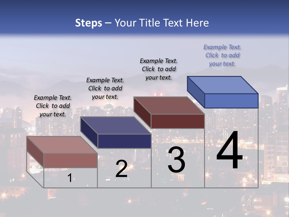 A City At Night With The Lights On And Fog In The Air PowerPoint Template