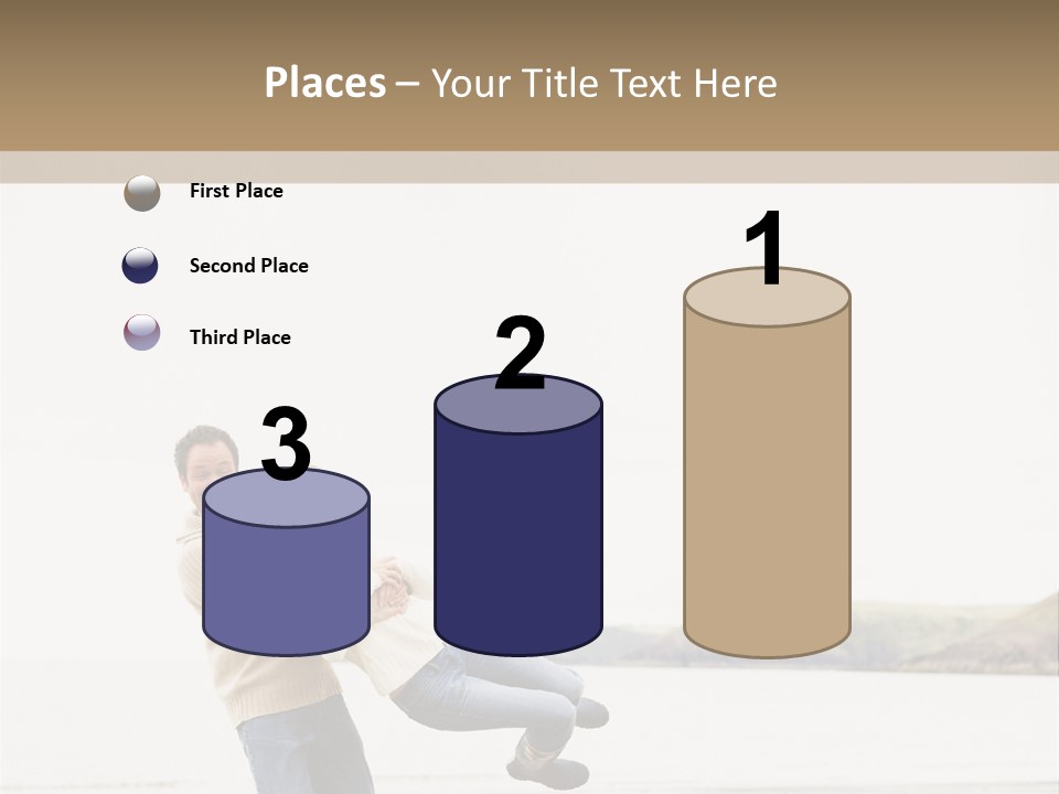 Two Beach People PowerPoint Template