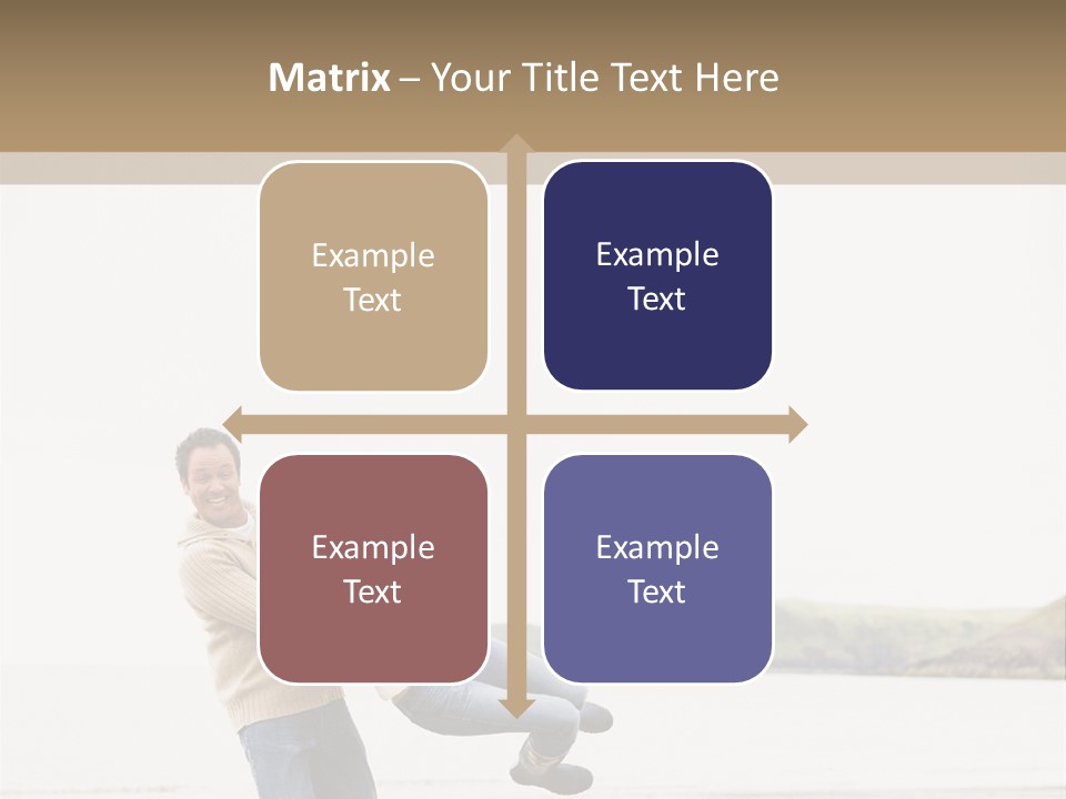 Two Beach People PowerPoint Template