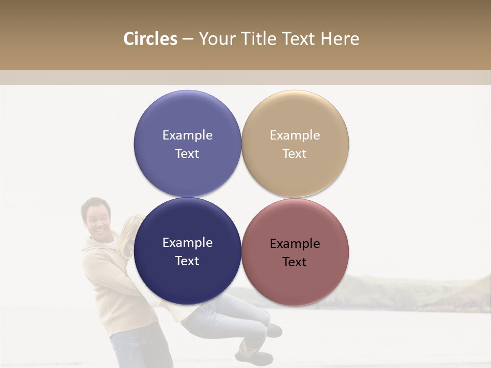 Two Beach People PowerPoint Template