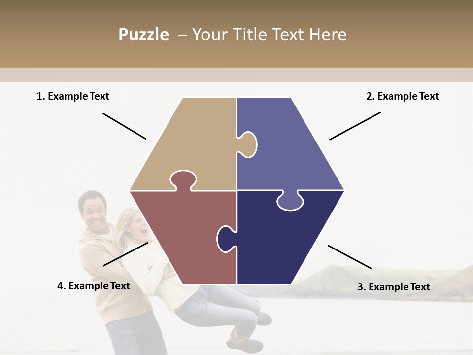 Two Beach People PowerPoint Template