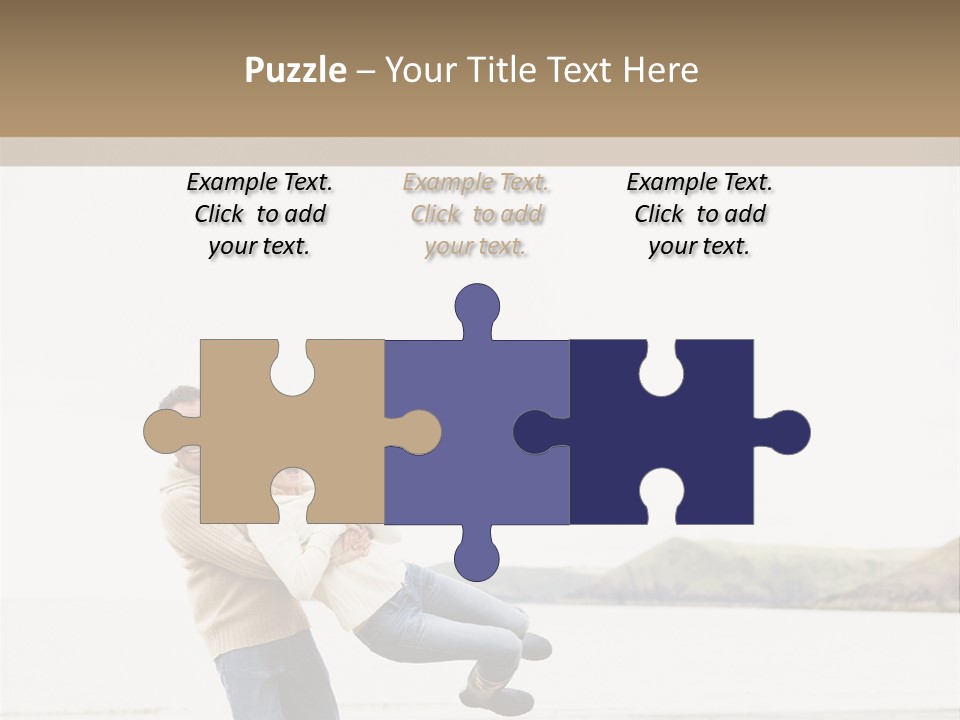 Two Beach People PowerPoint Template