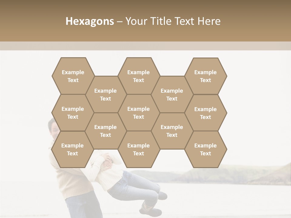 Two Beach People PowerPoint Template