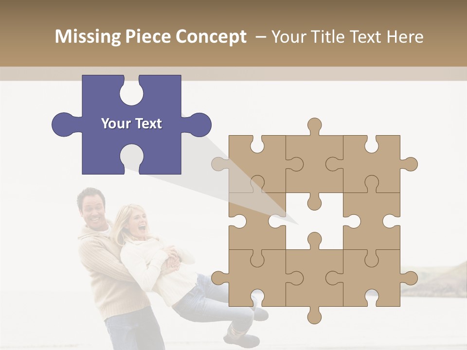 Two Beach People PowerPoint Template