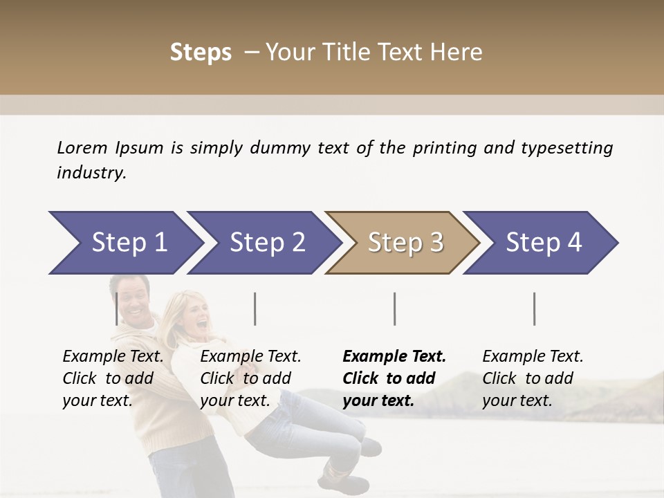 Two Beach People PowerPoint Template