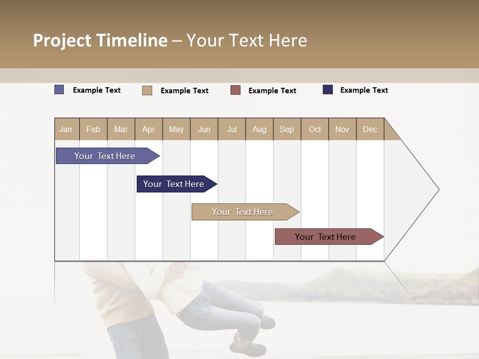 Two Beach People PowerPoint Template