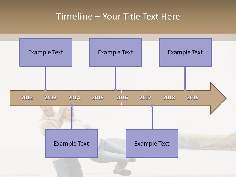 Two Beach People PowerPoint Template