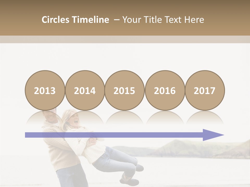 Two Beach People PowerPoint Template