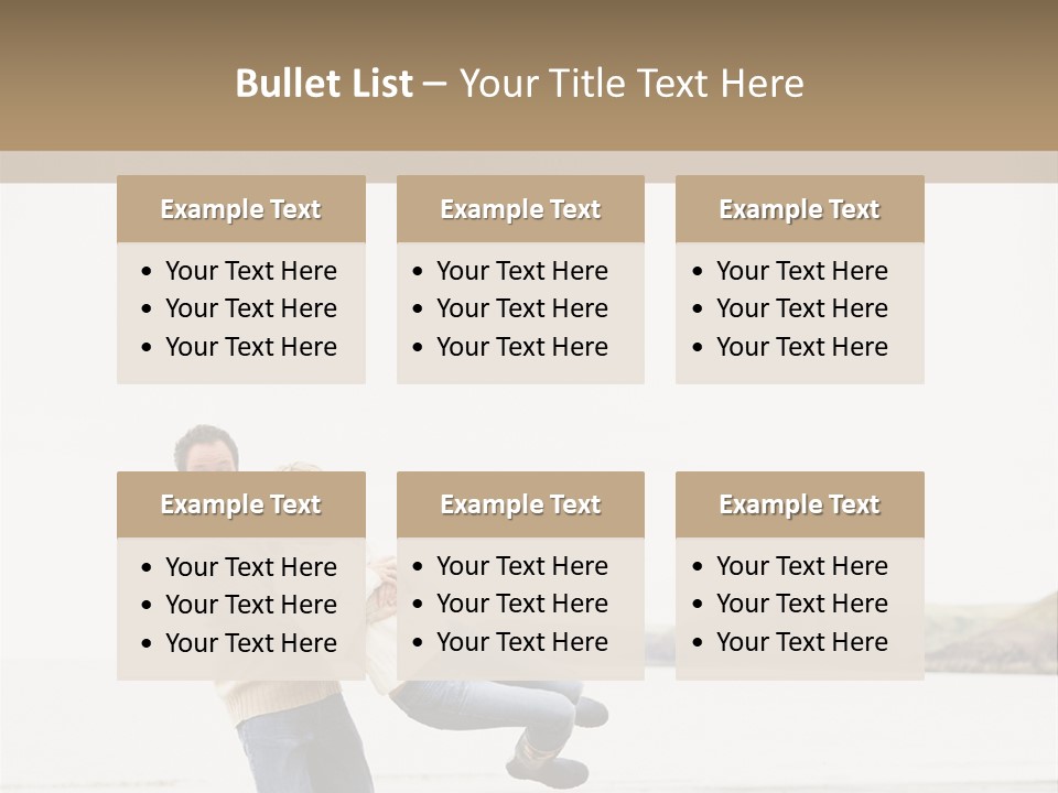 Two Beach People PowerPoint Template