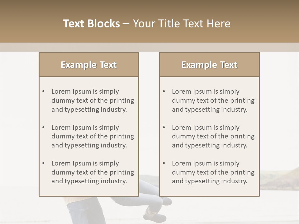 Two Beach People PowerPoint Template