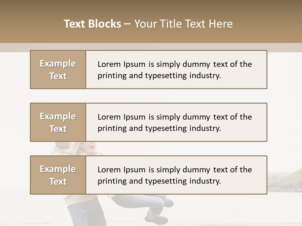 Two Beach People PowerPoint Template