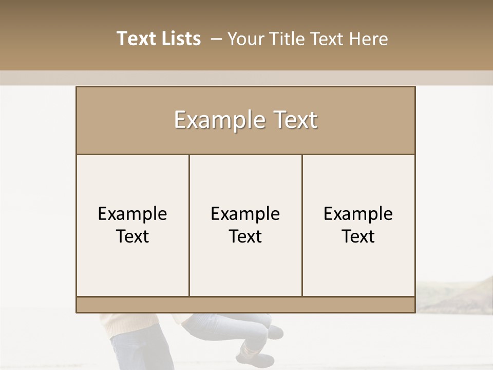 Two Beach People PowerPoint Template