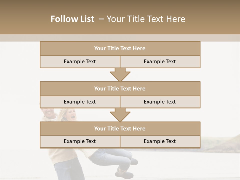 Two Beach People PowerPoint Template