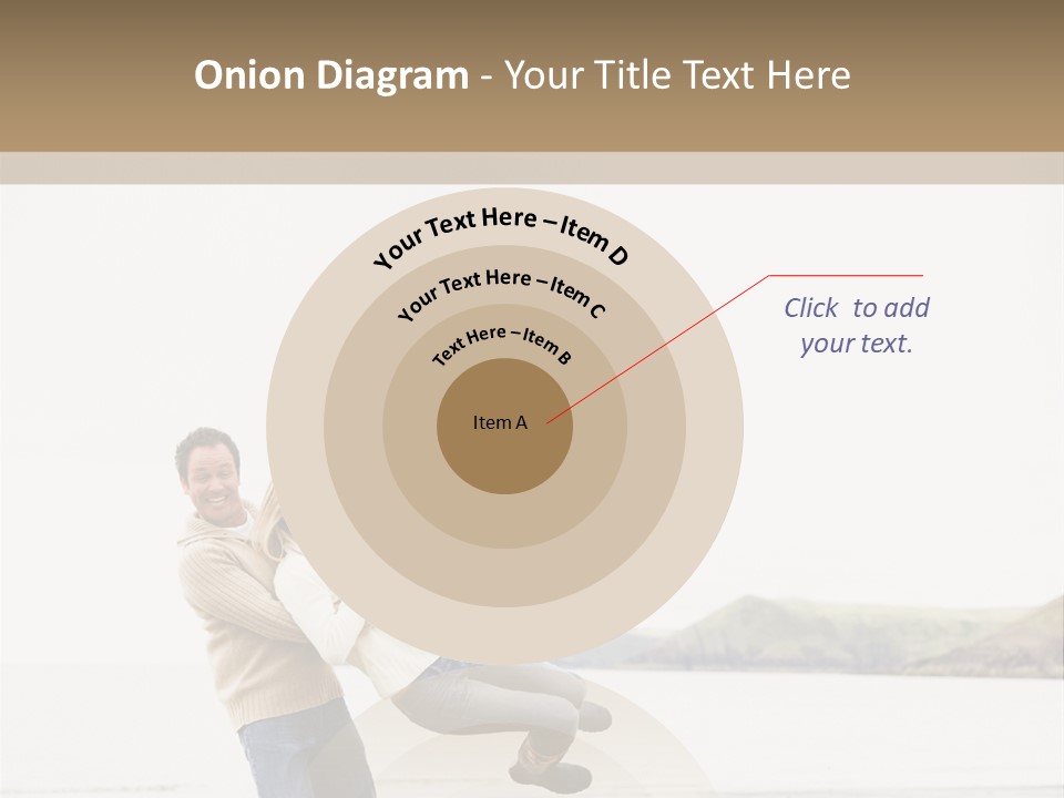 Two Beach People PowerPoint Template