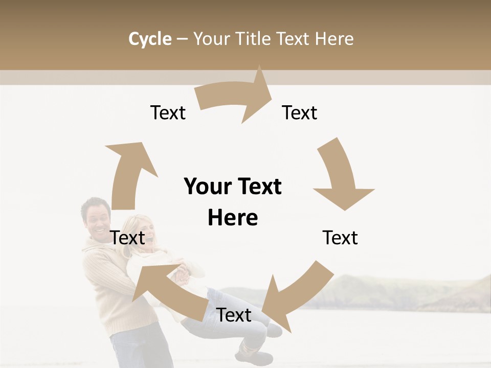 Two Beach People PowerPoint Template