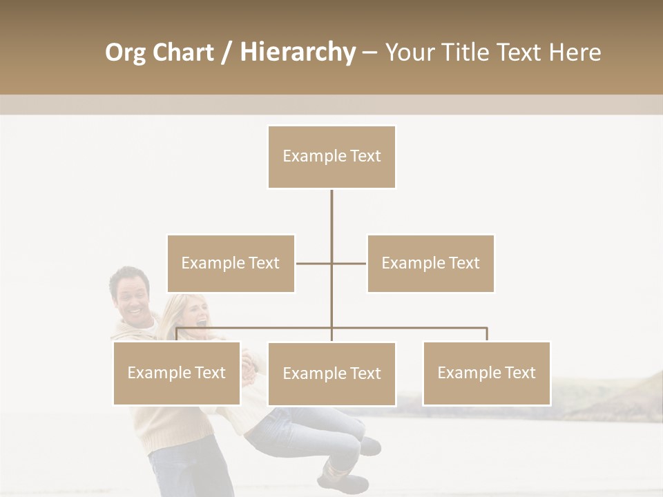 Two Beach People PowerPoint Template