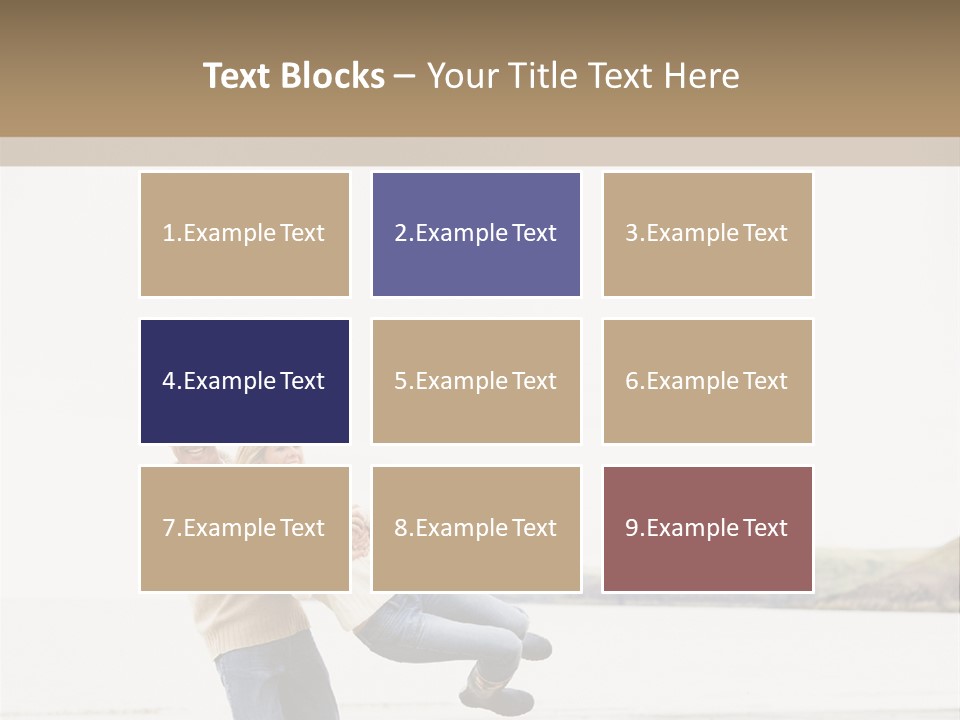 Two Beach People PowerPoint Template