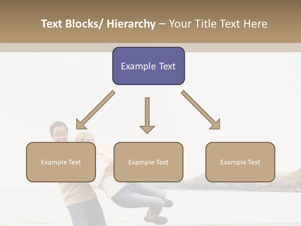 Two Beach People PowerPoint Template