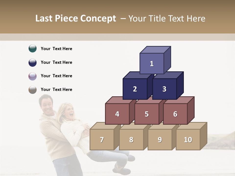 Two Beach People PowerPoint Template