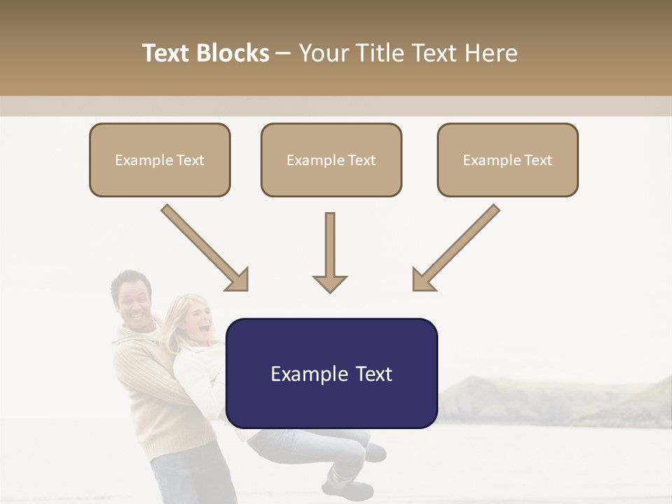 Two Beach People PowerPoint Template
