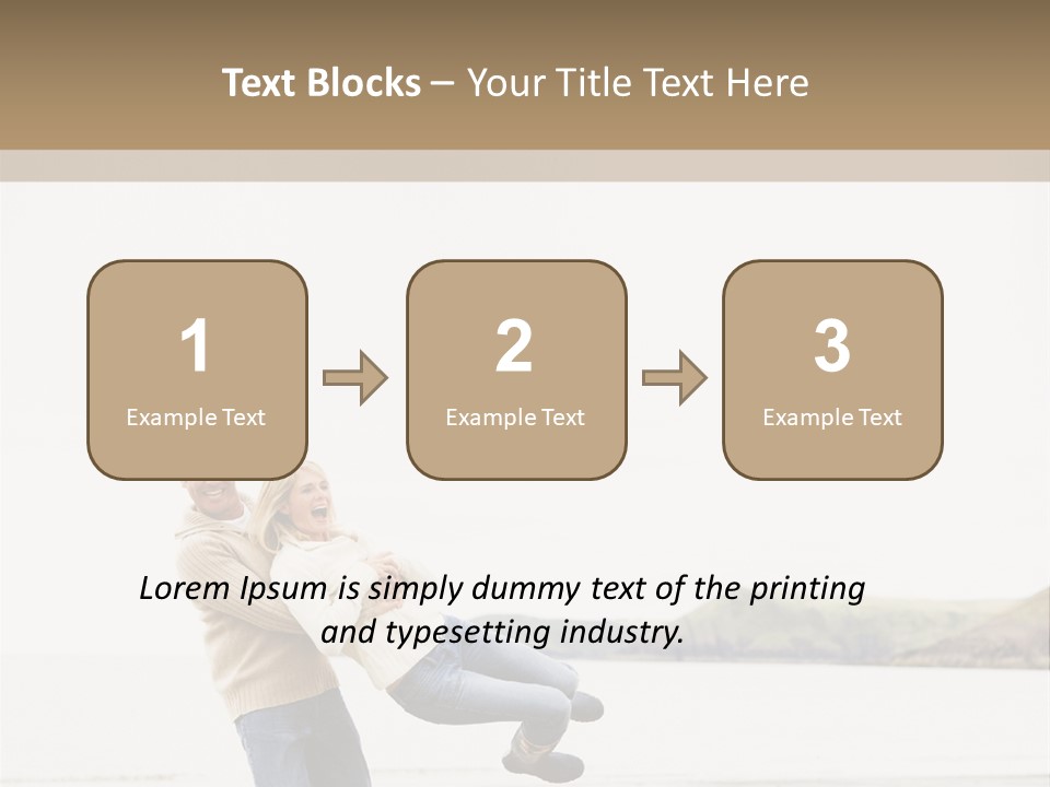 Two Beach People PowerPoint Template